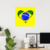 Brasilianisches Herz - Liebe Poster (Heimbüro)