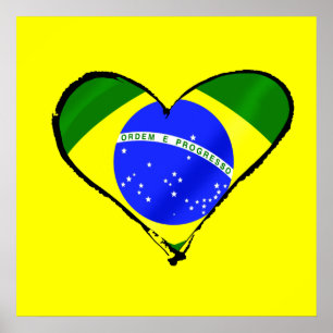 Brasilianisches Herz - Liebe Poster