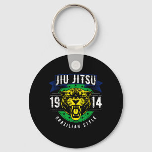 Brasilianisches Jiu Jitsu 1914 Jaguar Kopf BJJ Bra Schlüsselanhänger