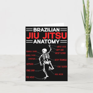 Brasilianisches Jiu Jitsu Anatomie Skelett Lustige Karte