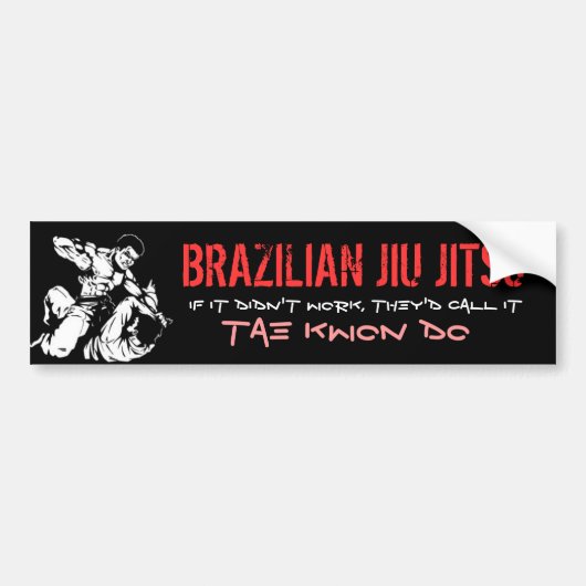 BRASILIANISCHES JIU JITSU AUTOAUFKLEBER (Vorne)