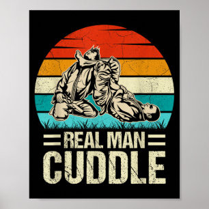 Brasilianisches Jiu-Jitsu BJJ Grappling Echter Man Poster