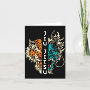 Brasilianisches Jiu Jitsu Drache und Tiger Karte