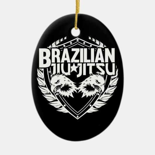 Brasilianisches Jiu Jitsu Emblem Keramikornament (Vorne)