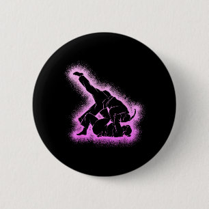 Brasilianisches Jiu Jitsu Frauen Mädchen Jiujitsu  Button