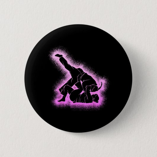 Brasilianisches Jiu Jitsu Frauen Mädchen Jiujitsu Button (Vorderseite)