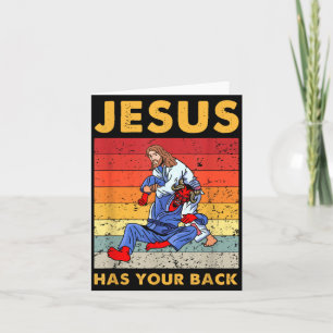 Brasilianisches Jiu Jitsu Jesus Hat Deinen Rücken Karte