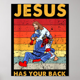 Brasilianisches Jiu Jitsu Jesus ist hinter dir BJJ Poster