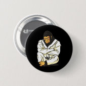 Brasilianisches Jiu Jitsu Judo Gorilla Button (Vorne & Hinten)