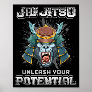 Brasilianisches Jiu Jitsu MMA und Grappling BJJ Sa Poster