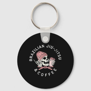 Brasilianisches Jiu Jitsu und Kaffee Rock Vintage- Schlüsselanhänger