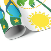 Brasilianisches Karnaval mit farbigen Symbolen Geschenkpapier (Rolleneckpunkt)