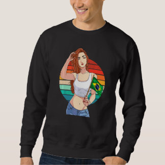 Brasilianisches Mädchen Brasilien Stolz Brasil-Fla Sweatshirt