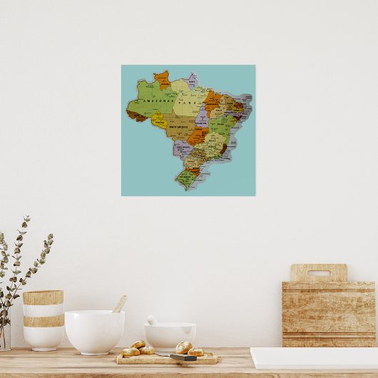 Brasilianisches Map Poster (Küche)