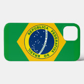 Brasilianisches nationales Siegel Case-Mate iPhone Hülle (Rückseite (Horizontal))