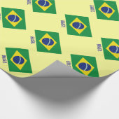 Brasilianisches Papier zur Umhüllung der Flagge |  Geschenkpapier (Ecke)