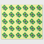 Brasilianisches Papier zur Umhüllung der Flagge |  Geschenkpapier (Flach)