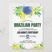 brasilianisches Party Einladung (Vorderseite)