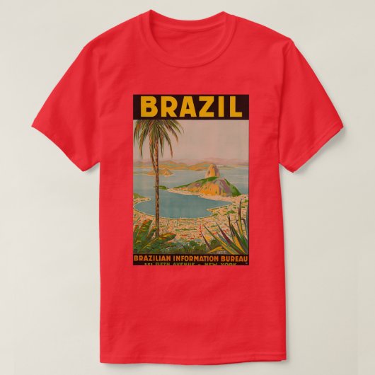 Brasilianisches Reiseplakat T-Shirt (Design vorne)