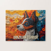 Brasilianisches Terrier Paper Quilling Art Dog Por Puzzle (Horizontal)