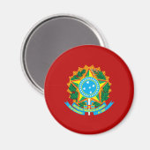 Brasilianisches Wappen Magnet (Vorderseite/Rückseite)