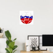 Brasilien 2014 Weltmeisterschaft Fußball Slowenisc Poster (Heimbüro)