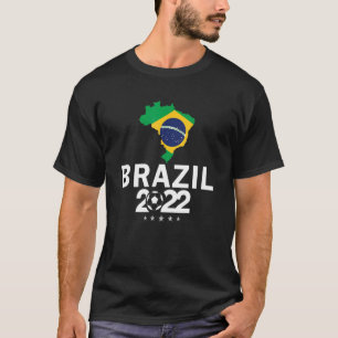 Brasilien 2022 Fußball Brasilianische Flagge Fußba T-Shirt