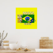 Brasilien 32 Land Qualifying 2010 Fußball Geschenk Poster (Küche)