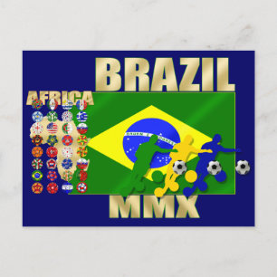 Brasilien 32 Land Qualifying 2010 Fußball Geschenk Postkarte