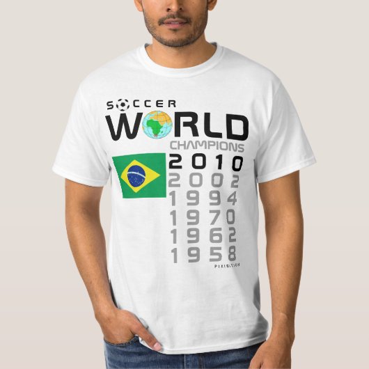 Brasilien 5 Zeit-Weltmeisterschaft-Meister-T - T-Shirt (Vorderseite)