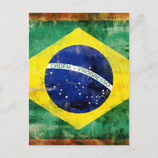 Brasilien - alte Flagge Postkarte