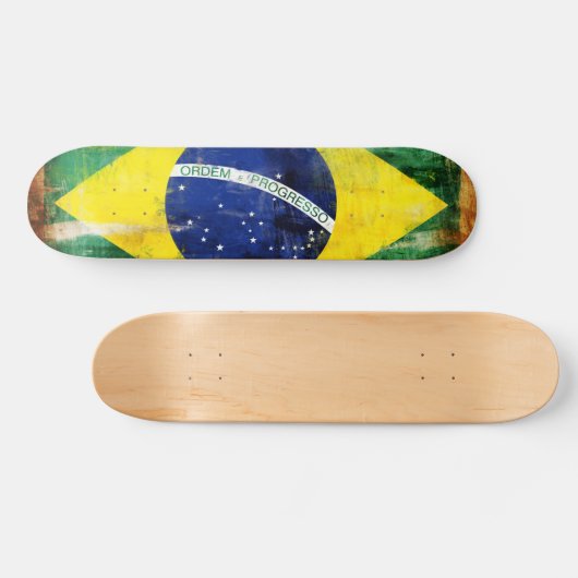 Brasilien - alte Flagge Skateboard (Horizontal)
