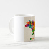 Brasilien-Aquarell-Karte Kaffeetasse (Vorderseite Links)