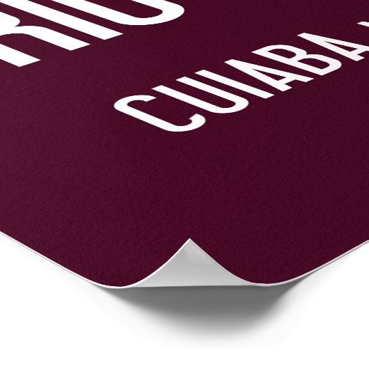 Brasilien, Auberginenplakat Poster (Ecke)