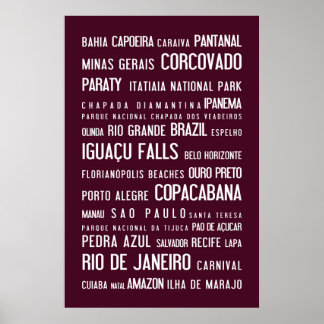 Brasilien, Auberginenplakat Poster