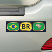 Brasilien Autoaufkleber für Flaggenkarte (Auf Auto)