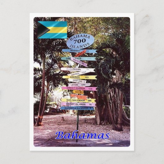 Brasilien - Bahamas - Direktionsschild - Postkarte (Vorderseite)