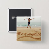 BRASILIEN Barecher mit Anzug Button (Vorne & Hinten)