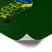 Brasilien Blut Fleisch und Glanz Fußball futebol S Poster (Ecke)