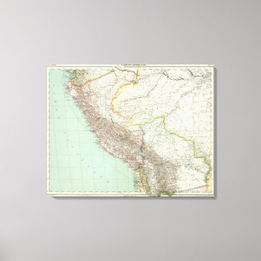 Brasilien, Bolivien Leinwanddruck (Vorderseite)