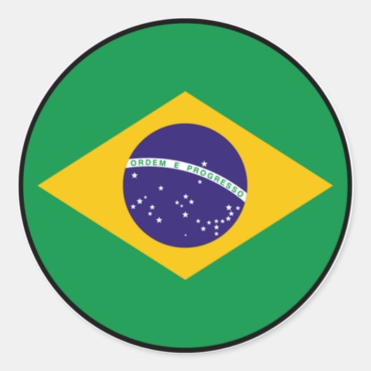 Brasilien Brasil Euro Sticker (Vorderseite)