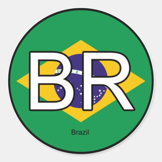 Brasilien Brasil Euro Sticker (Vorderseite)