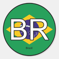 Brasilien Brasil Euro Sticker