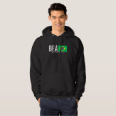 Brasilien Brasil Flagge Brasilianischer Ländercode Hoodie (Vorne ganz)