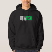 Brasilien Brasil Flagge Brasilianischer Ländercode Hoodie (Vorderseite)