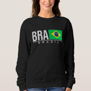 Brasilien Brasil Flagge Brasilianischer Ländercode Sweatshirt