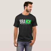 Brasilien Brasil Flagge Brasilianischer Ländercode T-Shirt (Vorne ganz)