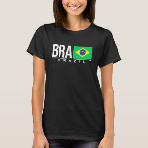 Brasilien Brasil Flagge Brasilianischer Ländercode T-Shirt