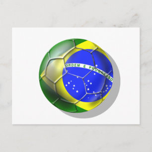 Brasilien Brasil Samba Fußball Brasilianische Flag Postkarte