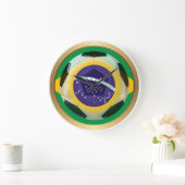 Brasilien / Brasil Soccer Ball Große Wanduhr (Zuhause)
